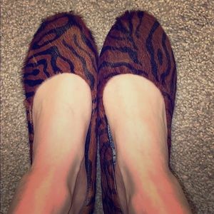 Leather faux fur corkys